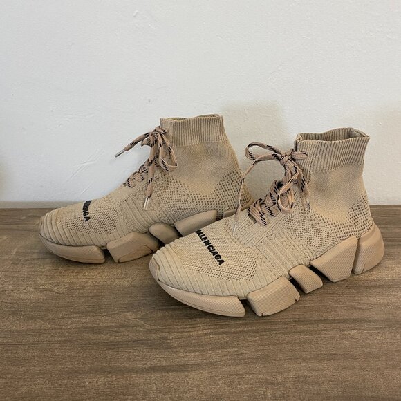 Balenciaga Speed 2.0 Lace-up Knit Sneaker in Beige size 36 - Picture 5 of 8